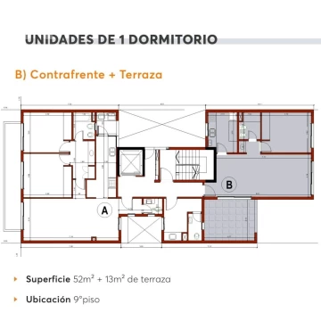 Departamento de un dormitorio a estrenar en  47 entre 17 y 18 - LA PLATA