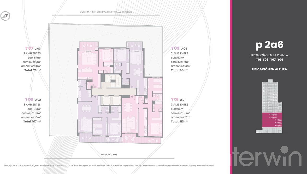 plano planta piso 2 a 6