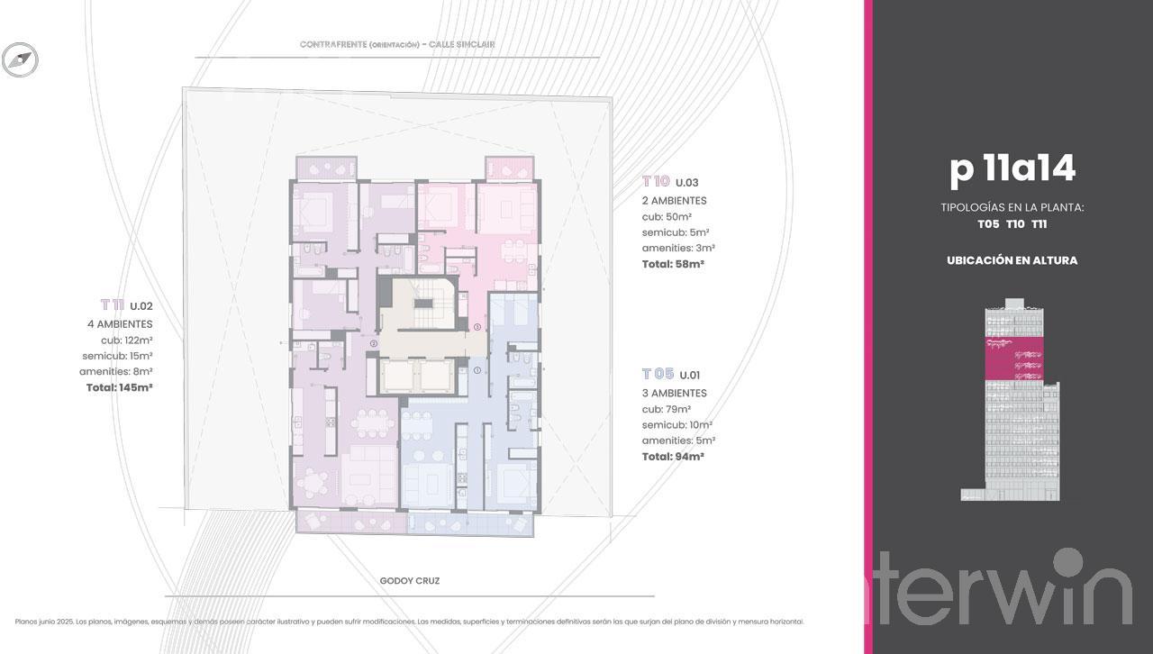 plano planta piso 10 a 16