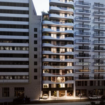 Depto 2 amb con cochera en edificio full amenities en Palermo Hollywood.