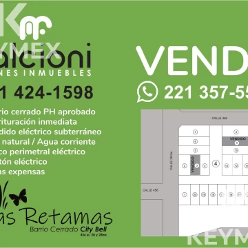 VENTA  LOTES CITY BELL CALLE 28BIS Y 456