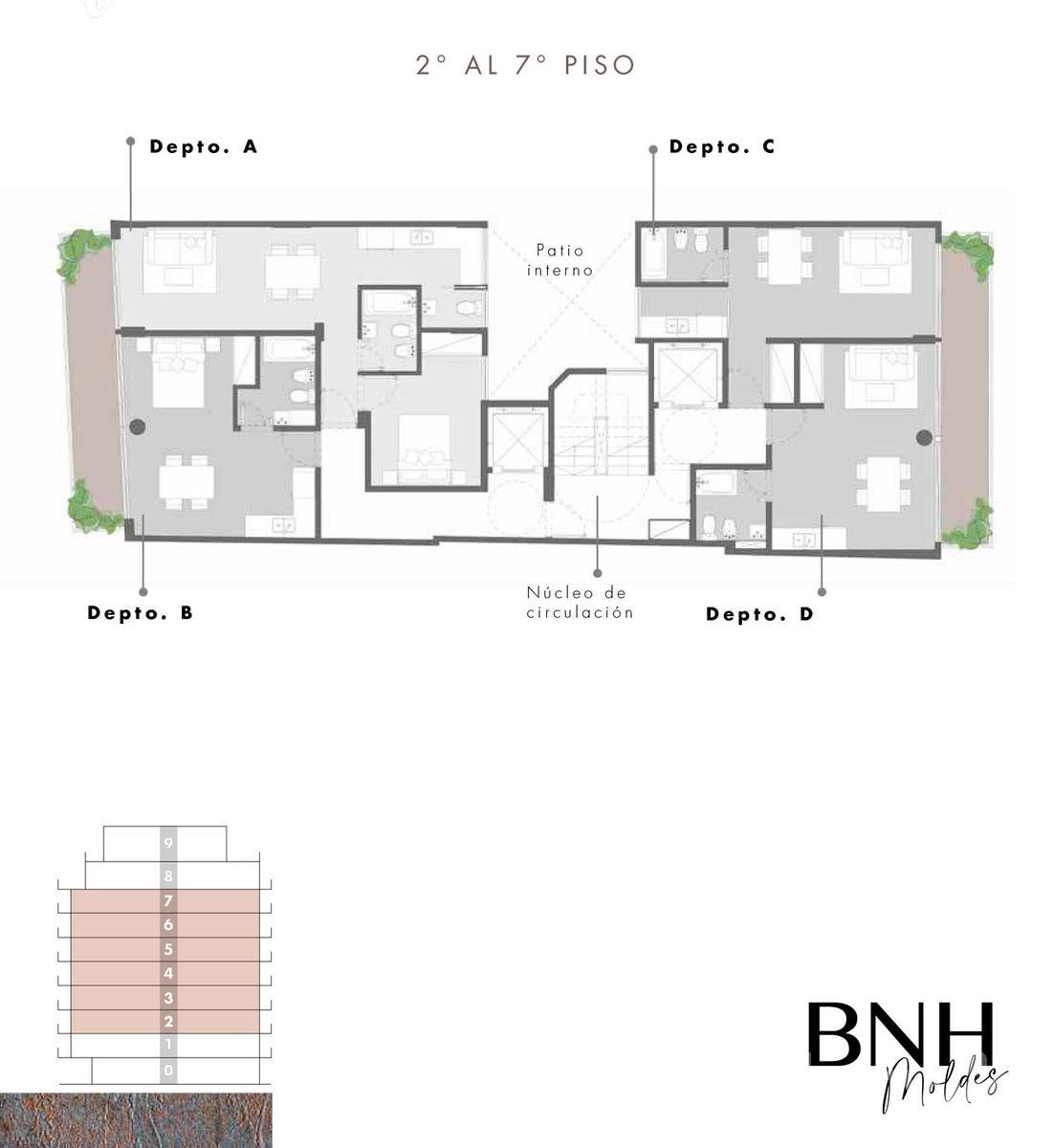 plano planta piso 2 al 7
