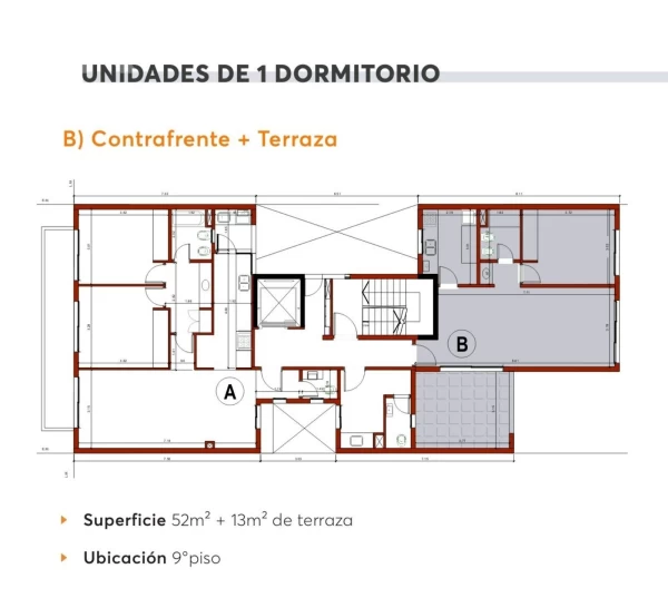 Departamento de un dormitorio a estrenar en  47 entre 17 y 18 - LA PLATA