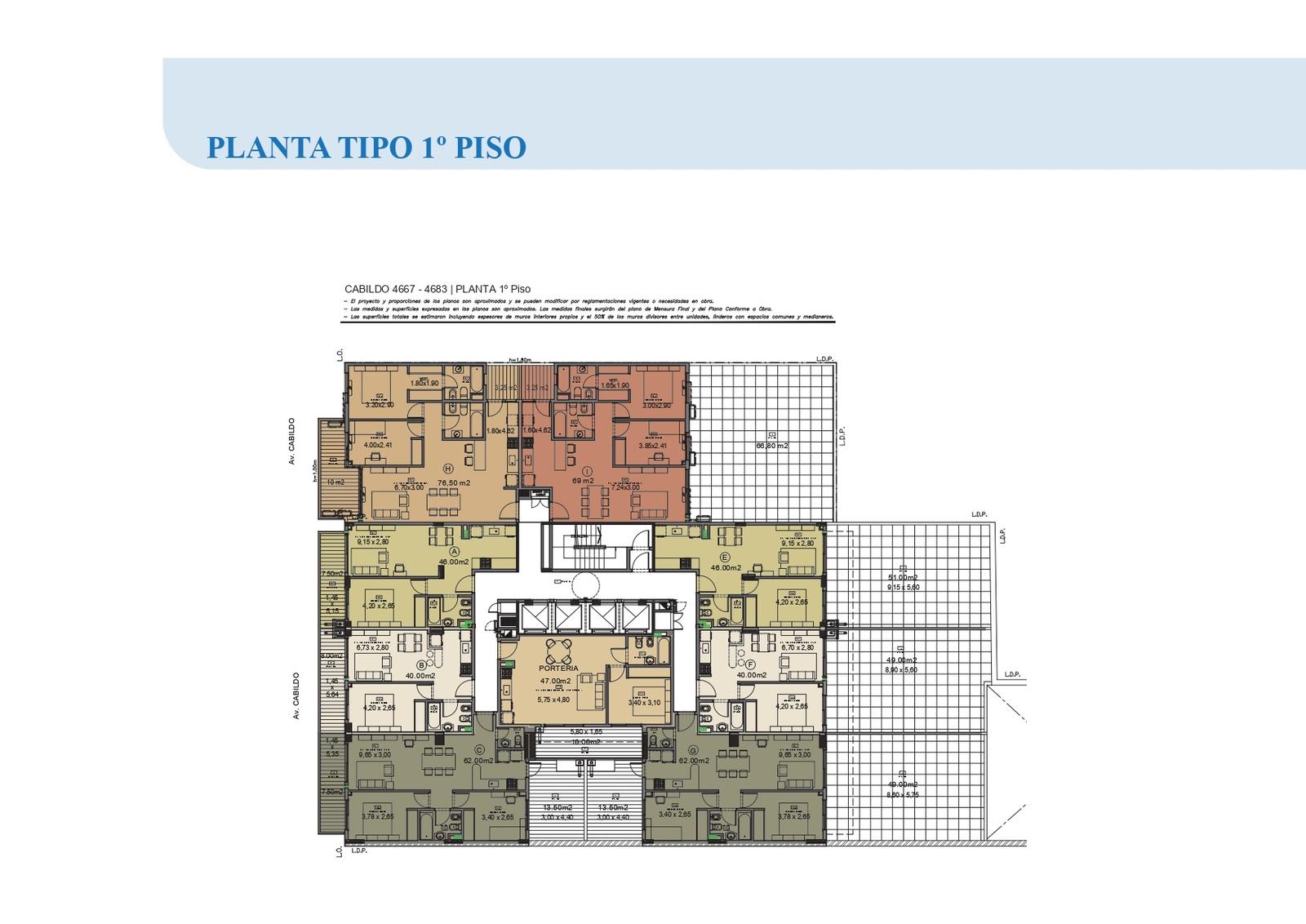 planta tipo 1 er. P.