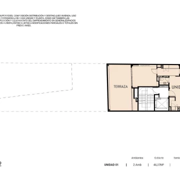Venta de Departamento 2 ambientes con terraza propia en Belgrano