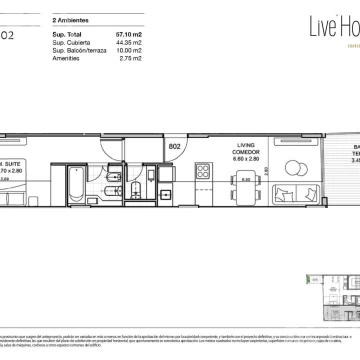 Venta de Departamento 2 ambientes en Palermo Hollywood