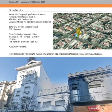 Local   deptos, edificio en bloc - Palermo - VENTA.