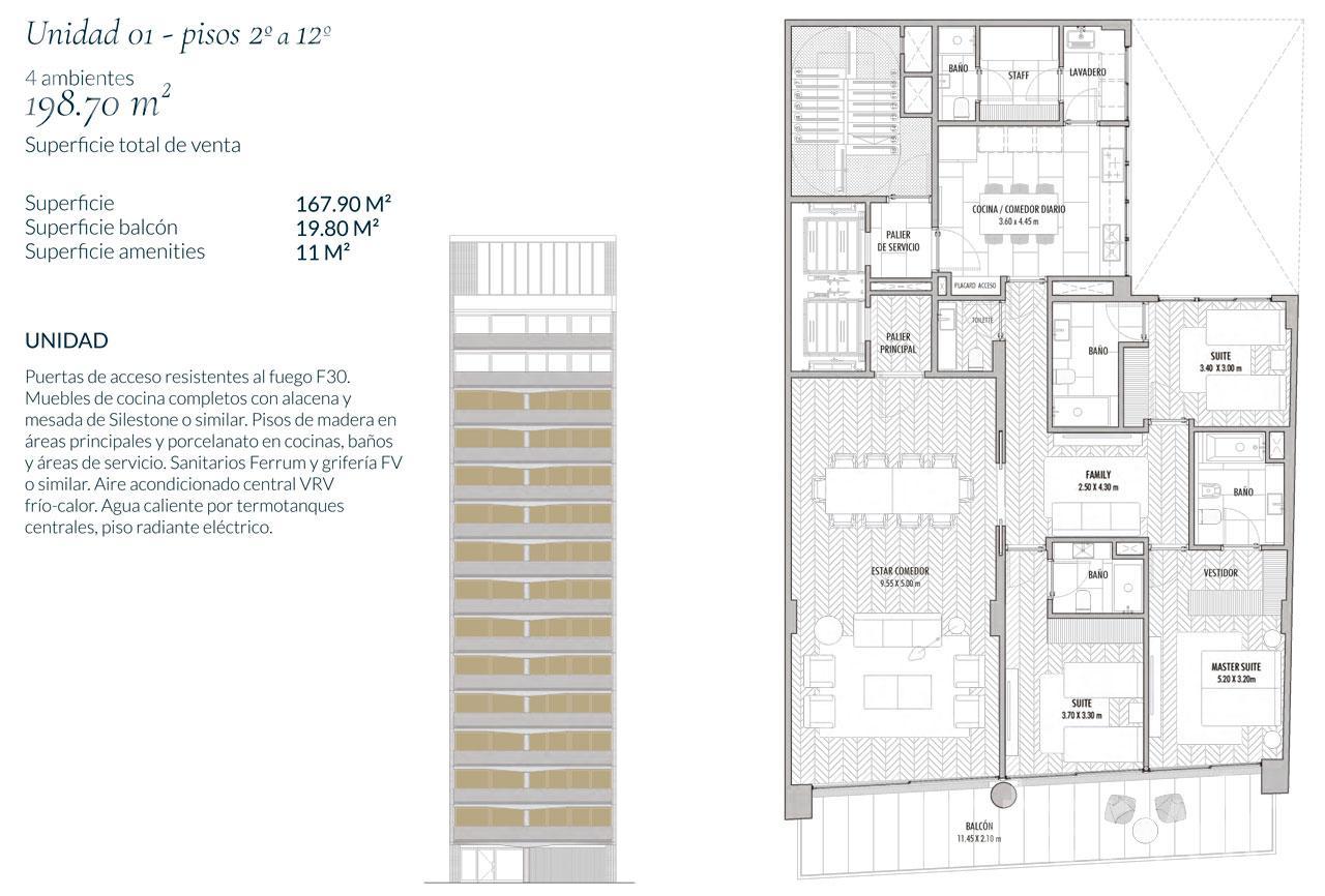 plano planta piso 2 a 12