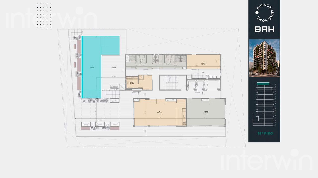 plano planta piso 15