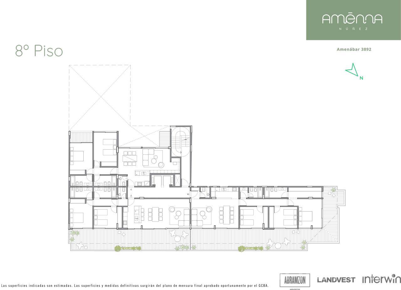 plano planta piso 8
