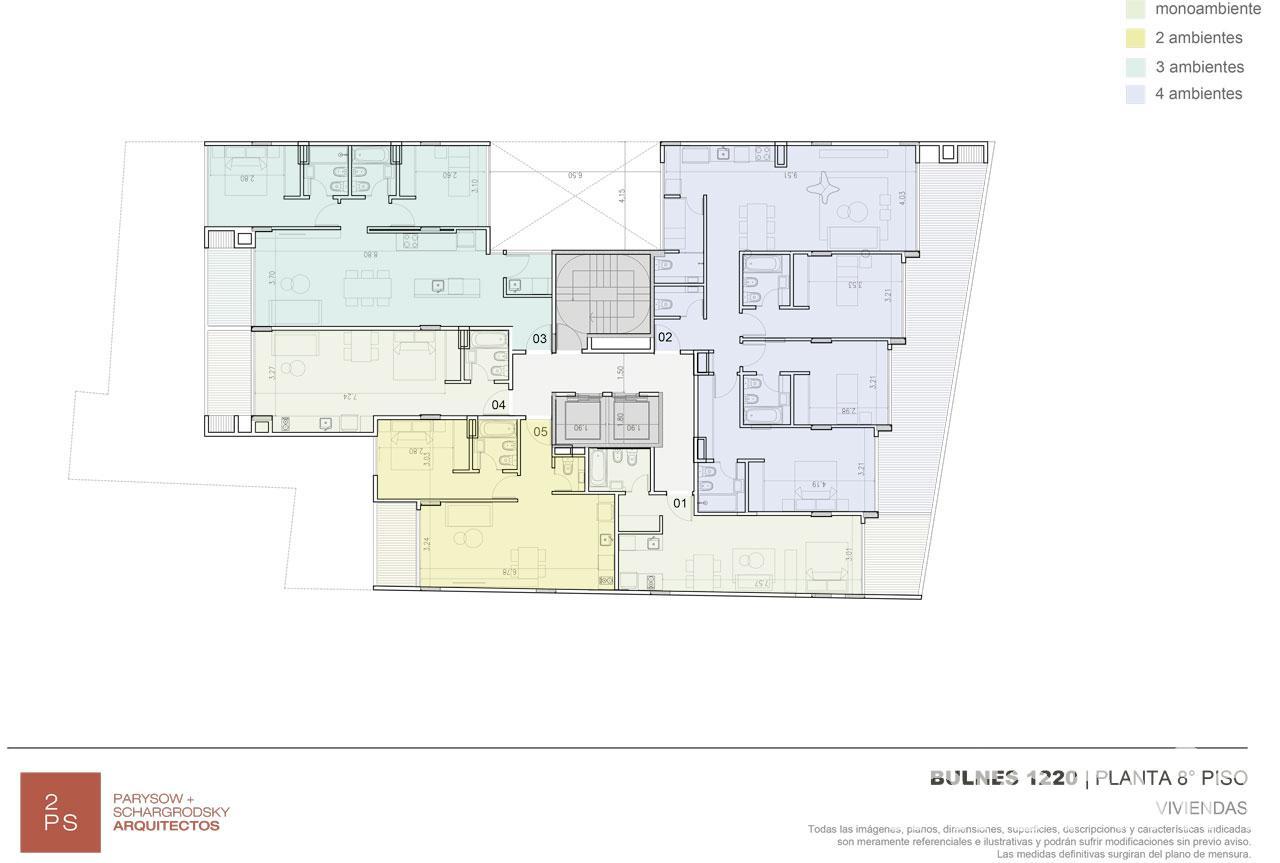 plano planta piso 8