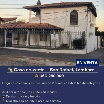 Vendo Casa en Lambaré Barrio San Rafael