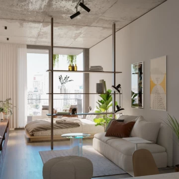 Studio divisible En edificio de Categoria Amenities Premium en Palermo