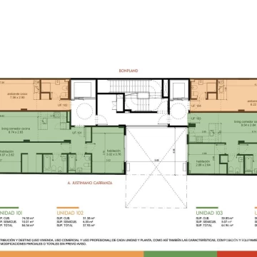 Venta departamento 3 ambientes con balcón en Palermo Hollywood