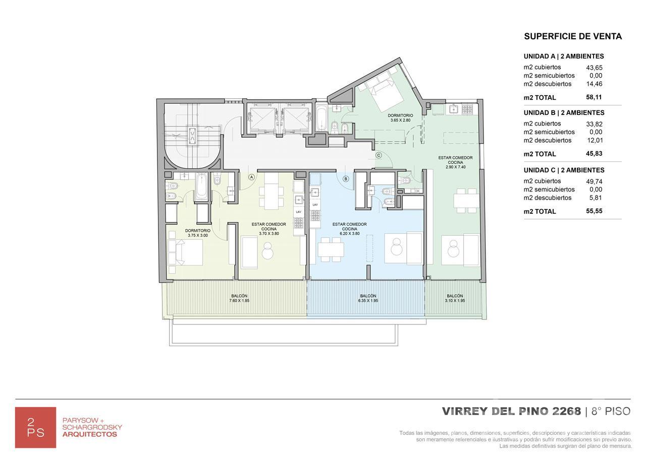 plano planta piso 8