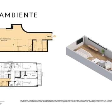 Venta estudio profesional con cocina y baño en Belgrano