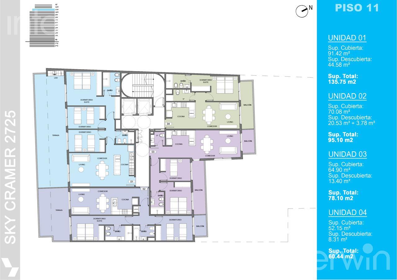 plano planta piso 10