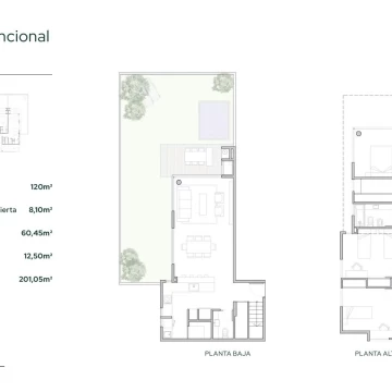 Departamento de 4 ambientes en dúplex con galería semicubierta con parrilla   jardín