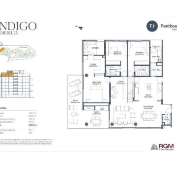 Penthouse 4 ambientes   dependencia, vista al río, terraza con piscina - Nordelta