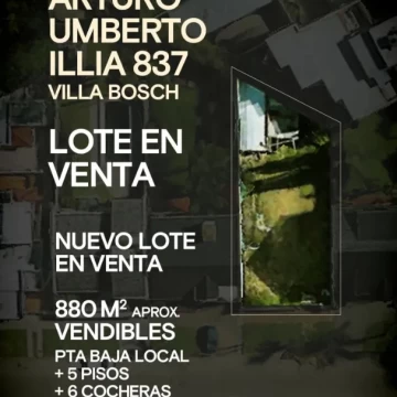 VENTA LOTE VILLA BOSCH