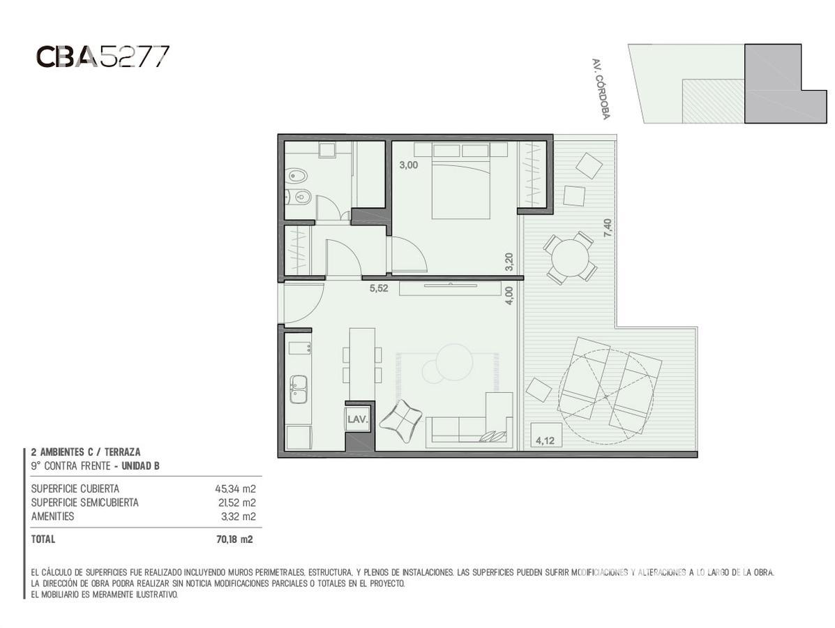 plano planta piso 9 unidad B