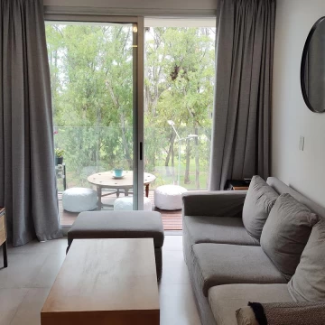 Alquiler Departamento 2 ambientes Amoblado Puerto de Olivos con Vista al rio