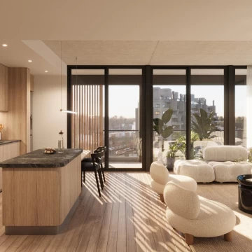 Departamento 3 ambientes con balcón en L y cochera, en Milennia Río - Nordelta