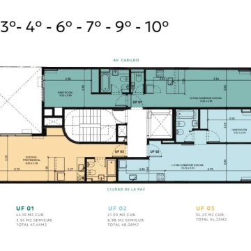 Departamento venta BELGRANO MONOAMBIENTE PARRILLA SOLARIUM
