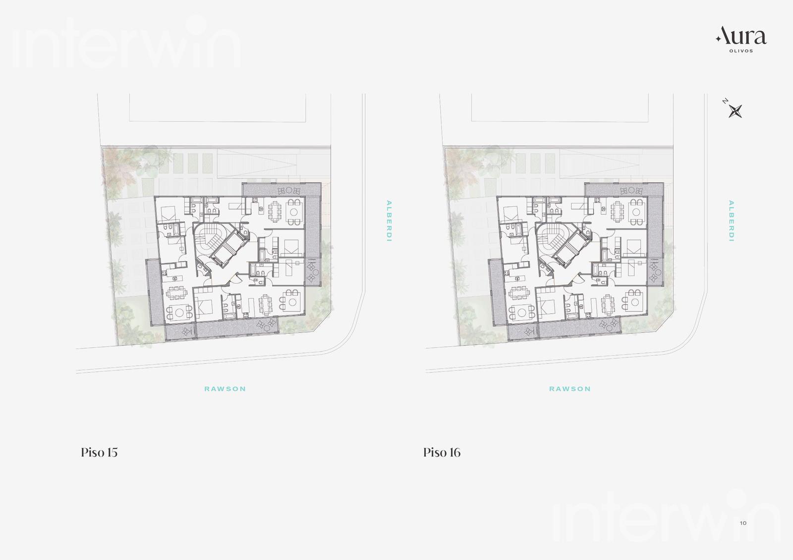 plano planta piso 15 y 16