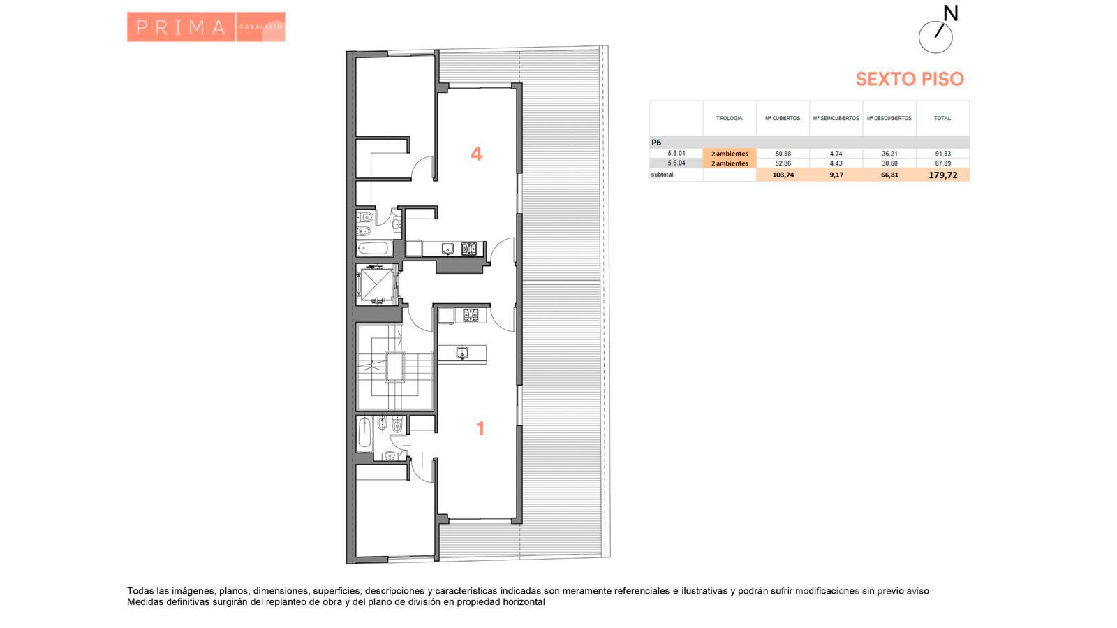 plano planta piso 6