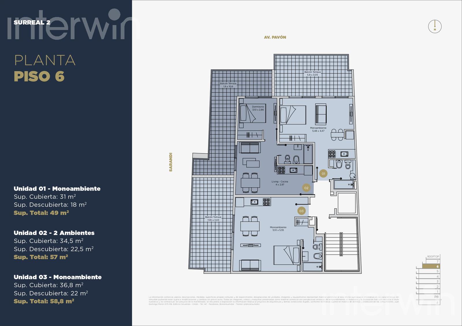 plano planta piso 6