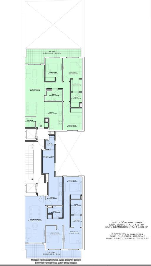 plano planta piso  6 y 7