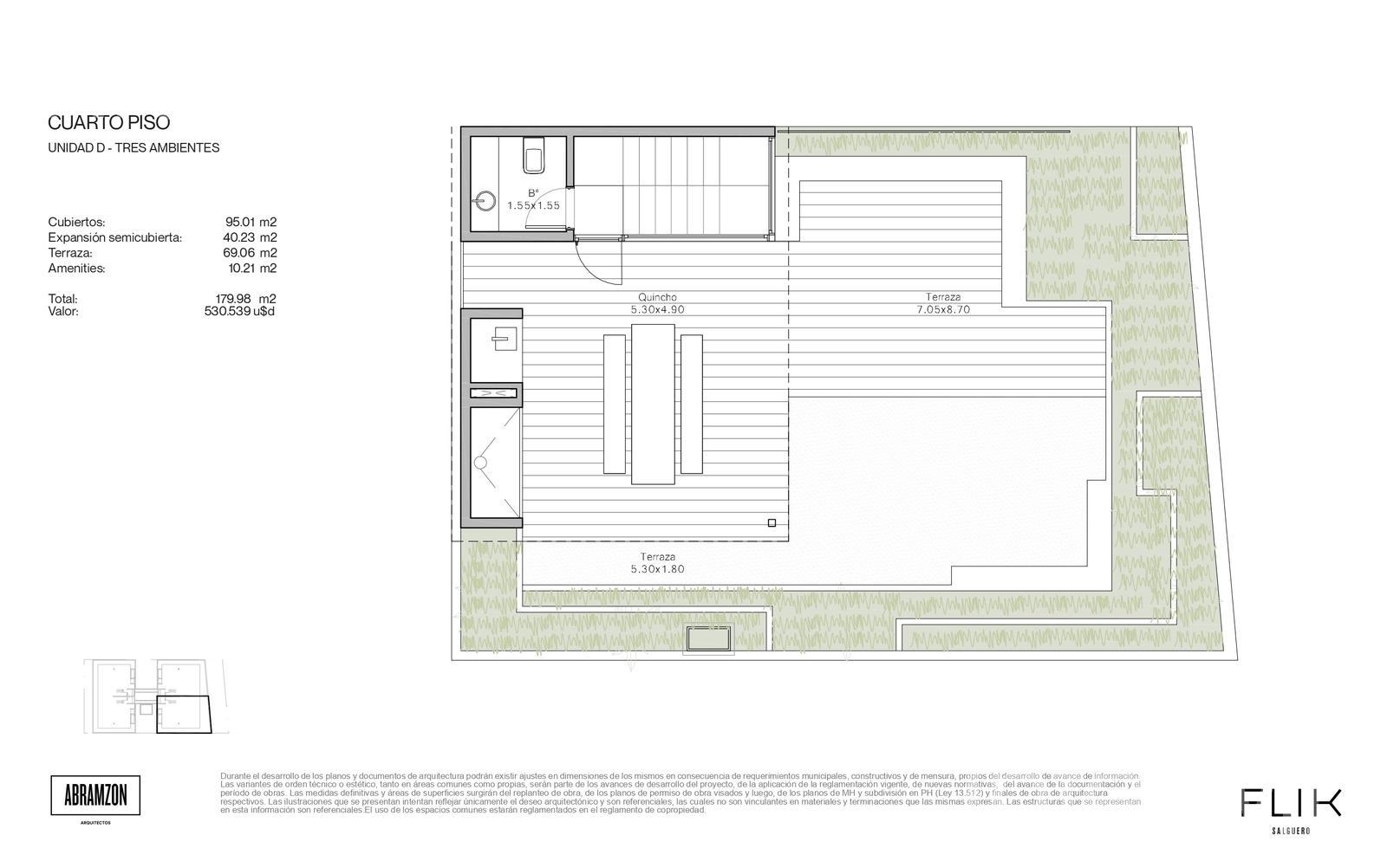 plano terraza unidad 4D