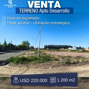 Terreno  Apto desarrollo en Confluencia Rural