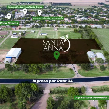 Venta Lotes en Barrio abierto residencial Santa Ana FINANCIADO - Salto Grande, Iriondo, Santa Fe