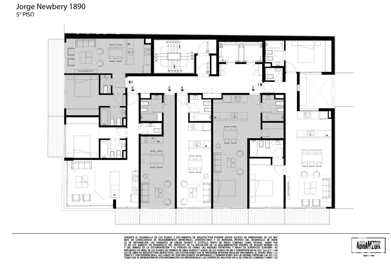 plano planta piso 5
