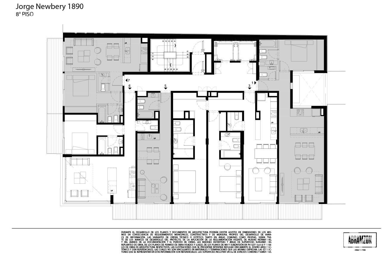 plano planta piso 8
