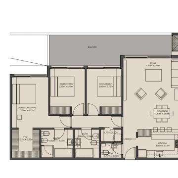 Departamento 3 ambientes en Buenos Aires Golf