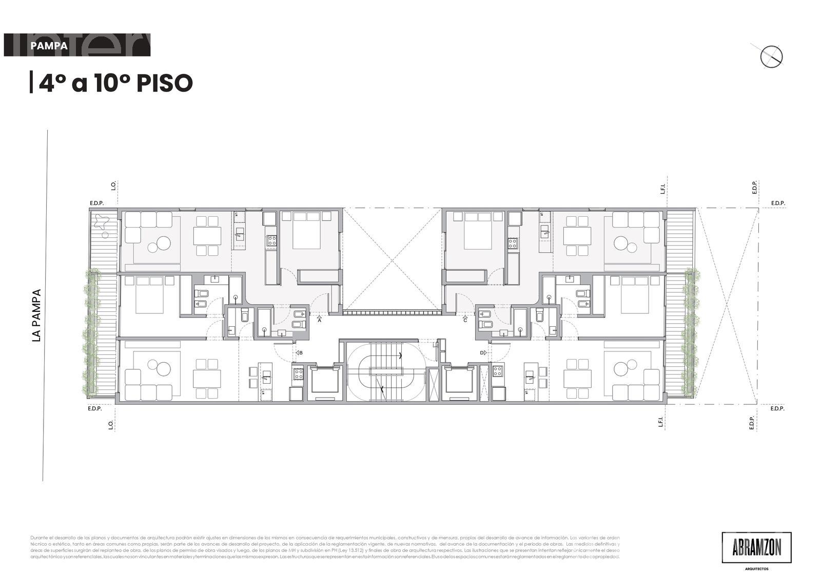 plano planta piso 4 a 10