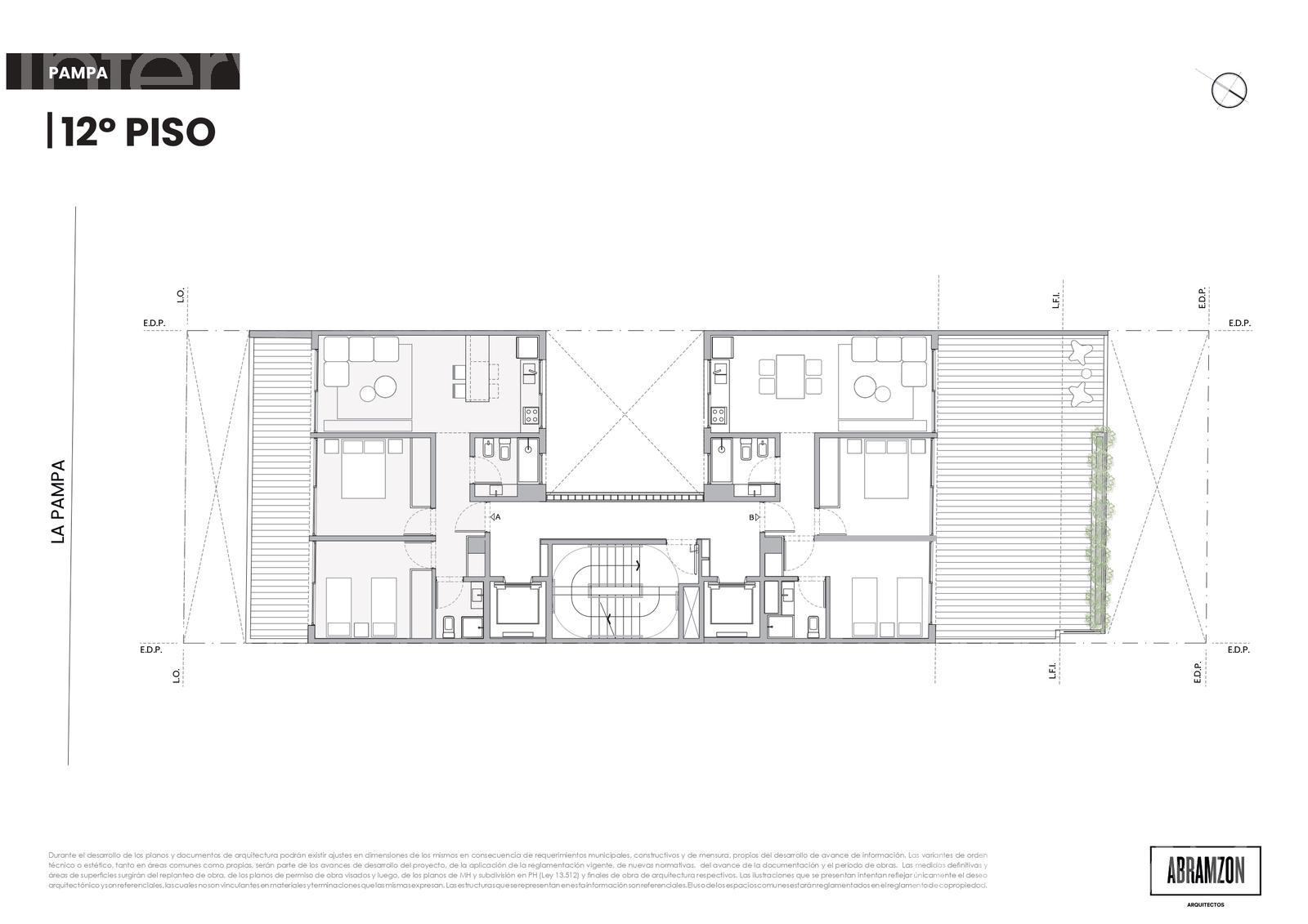plano planta piso 12