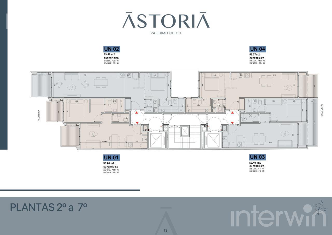 plano planta piso 2 a 7