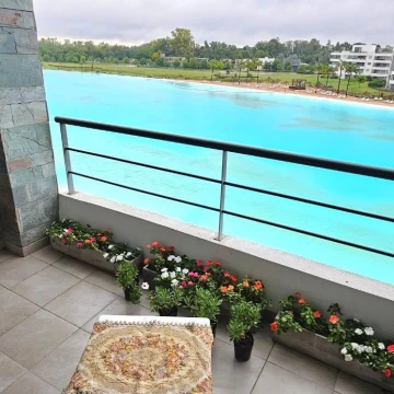 Monoambiente vista a la playa lagoon Pilar