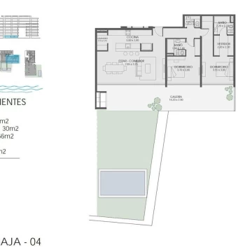 Departamento  3 ambientes con jardín propio, en Venta en Acqua Marinas, Nordelta, Tigre