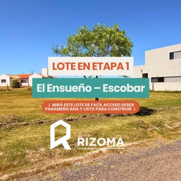 Lote 600 m2 en venta en El Ensueño Escobar (Ingeniero Maschwitz) Etapa 1 Ubicación estratégica