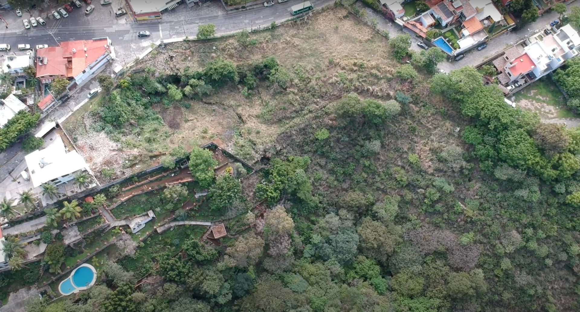 Vista aérea del terreno