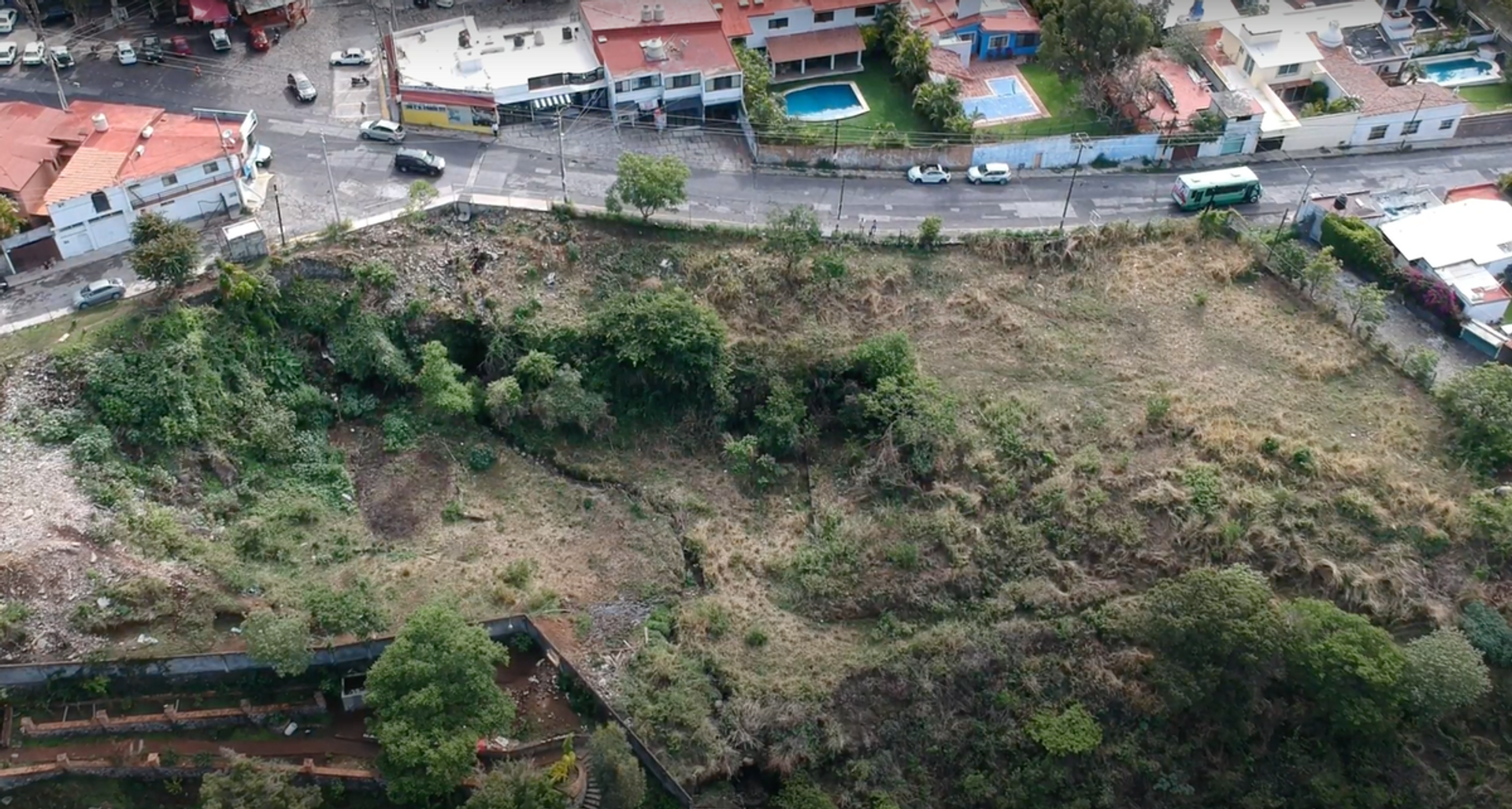 Vista aérea del terreno