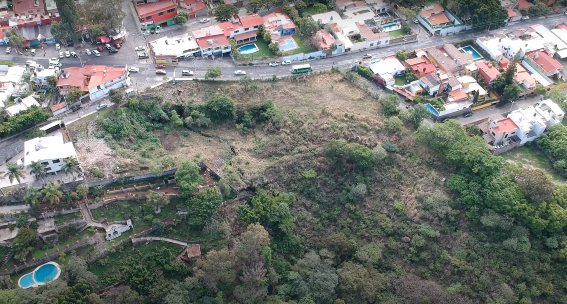 Vista aérea del terreno