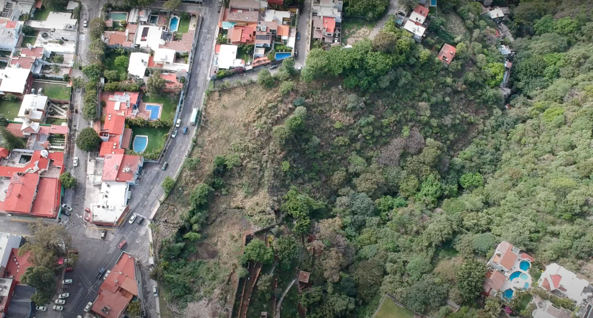 Vista aérea del terreno