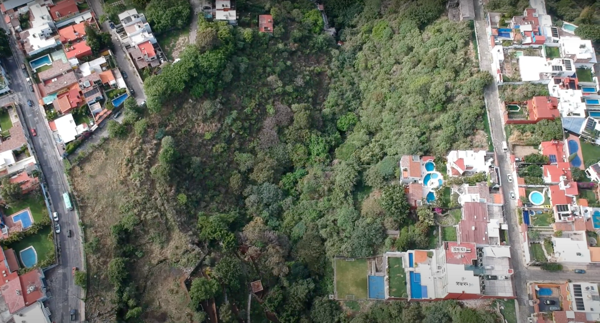 Vista aérea del terreno