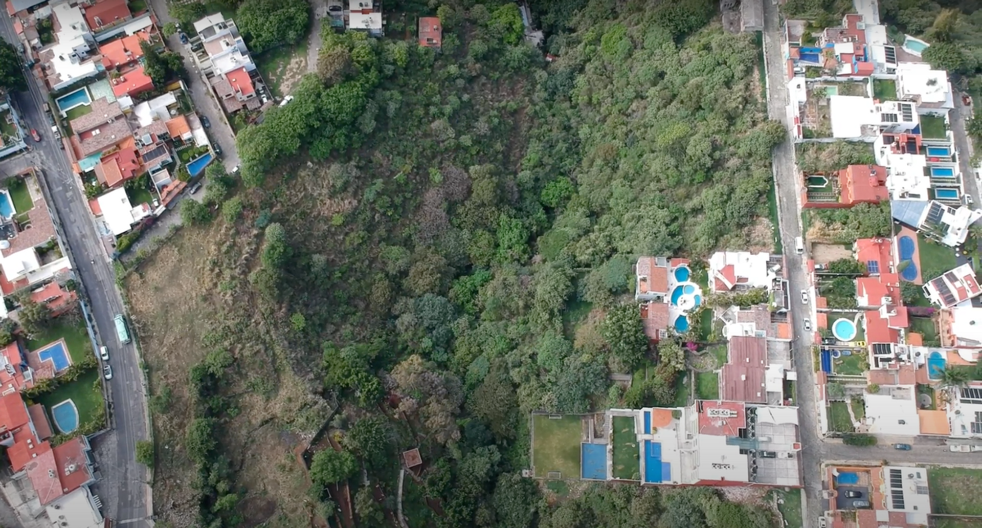 Vista aérea del terreno